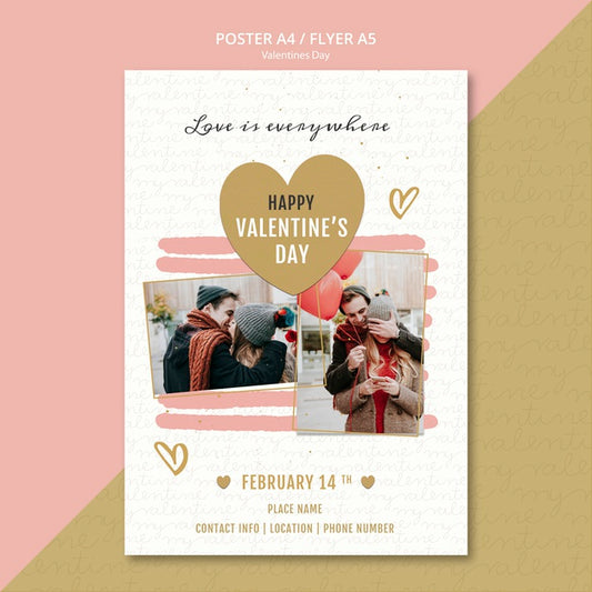 Free Valentine'S Day Concept Flyer Psd