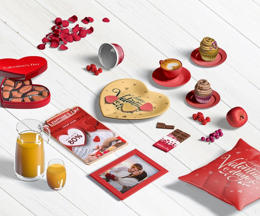 Free Valentine'S Day Concept Mock-Up Psd