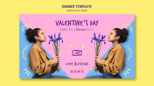 Free Valentine'S Day Coupon Banner Template Psd