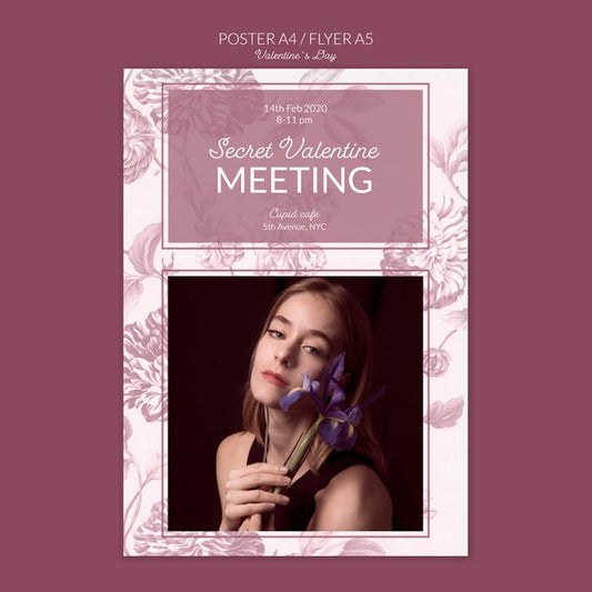 Free Valentine'S Day Secret Meeting Poster Psd