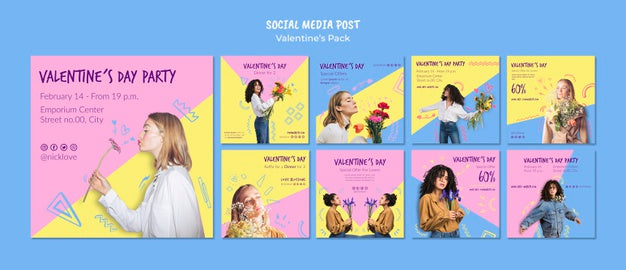 Free Valentine'S Day Social Media Post Template Psd