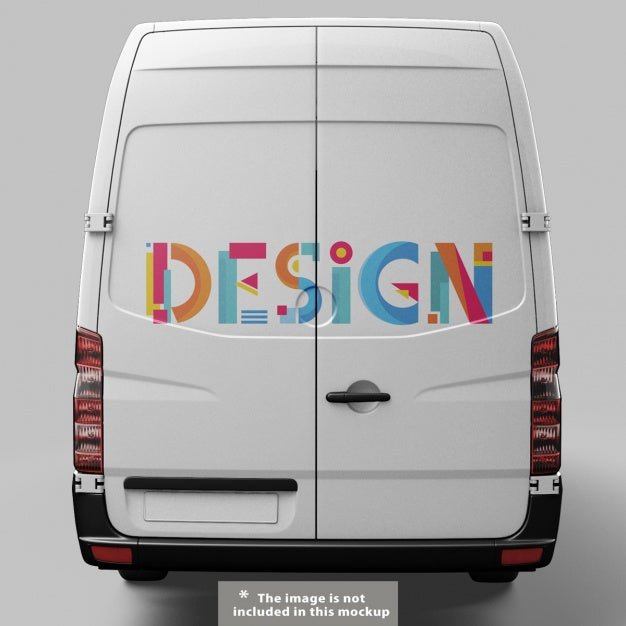 Free Van Mock Up Design Psd