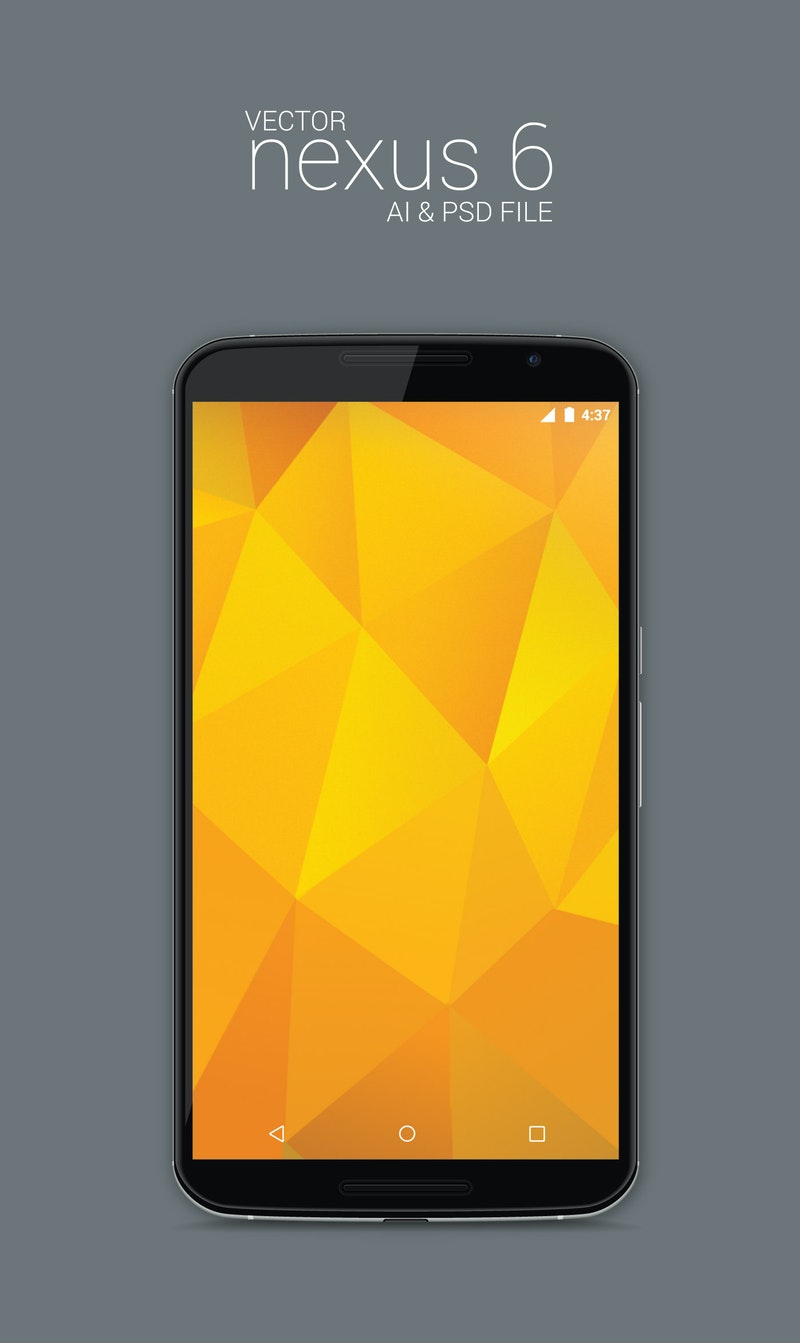 Free Vector Nexus 6 Model Mockup