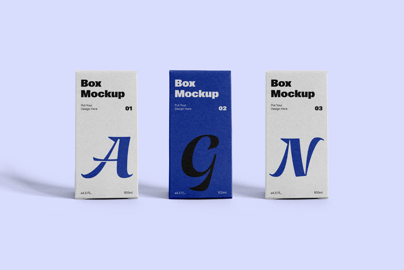 Free Vertical Box Mockups