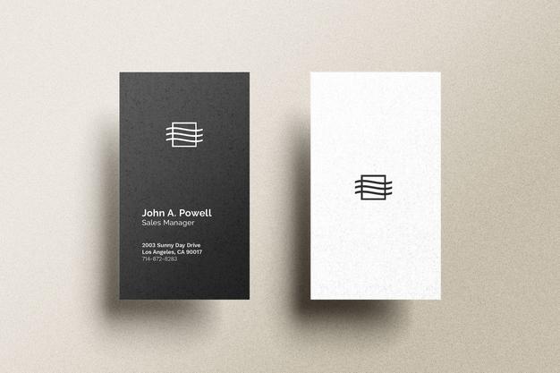 Free Vertical Business Card Mockup Psd