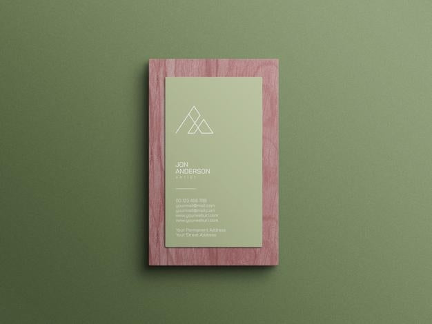 Free Vertical Business Card Mockup Psd