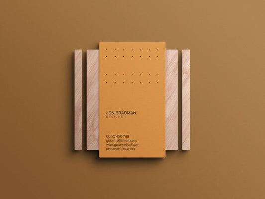 Free Vertical Business Card Mockup Psd