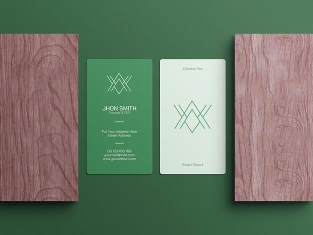 Free Vertical Business Card Mockup Psd