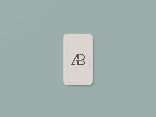 Free Vertical Rounded Business Card Mockup #1