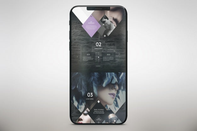 Free Vertical Smartphone Mock Up Psd