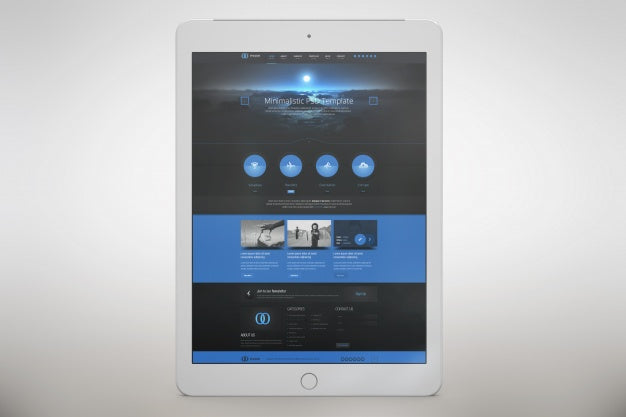 Free Vertical Tablet Mock Up Psd