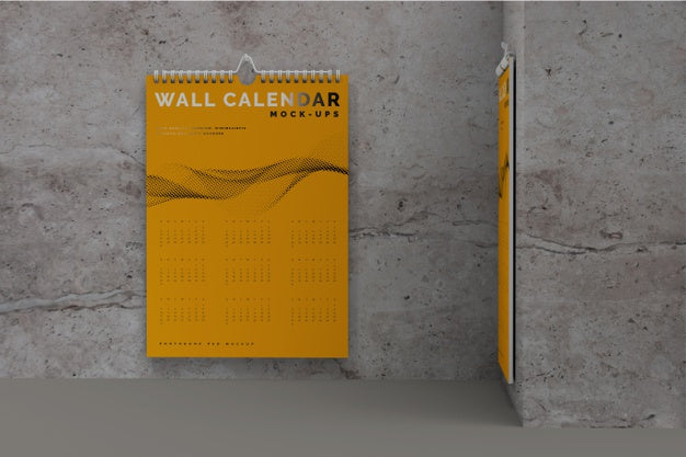 Free Vertical Wall Calendar Mockup Psd