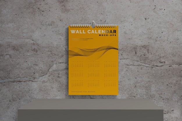 Free Vertical Wall Calendar Mockup Psd