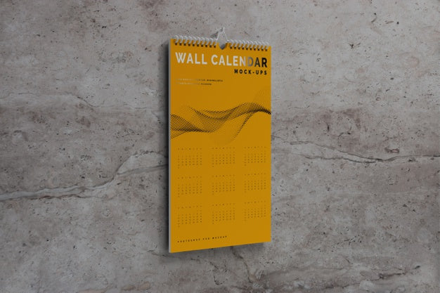 Free Vertical Wall Calendar Mockup Psd