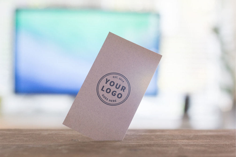 Free Two Versions of Vertical Business Card Mockups