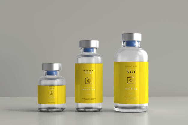 Free Vial Bottle Mock Up Psd