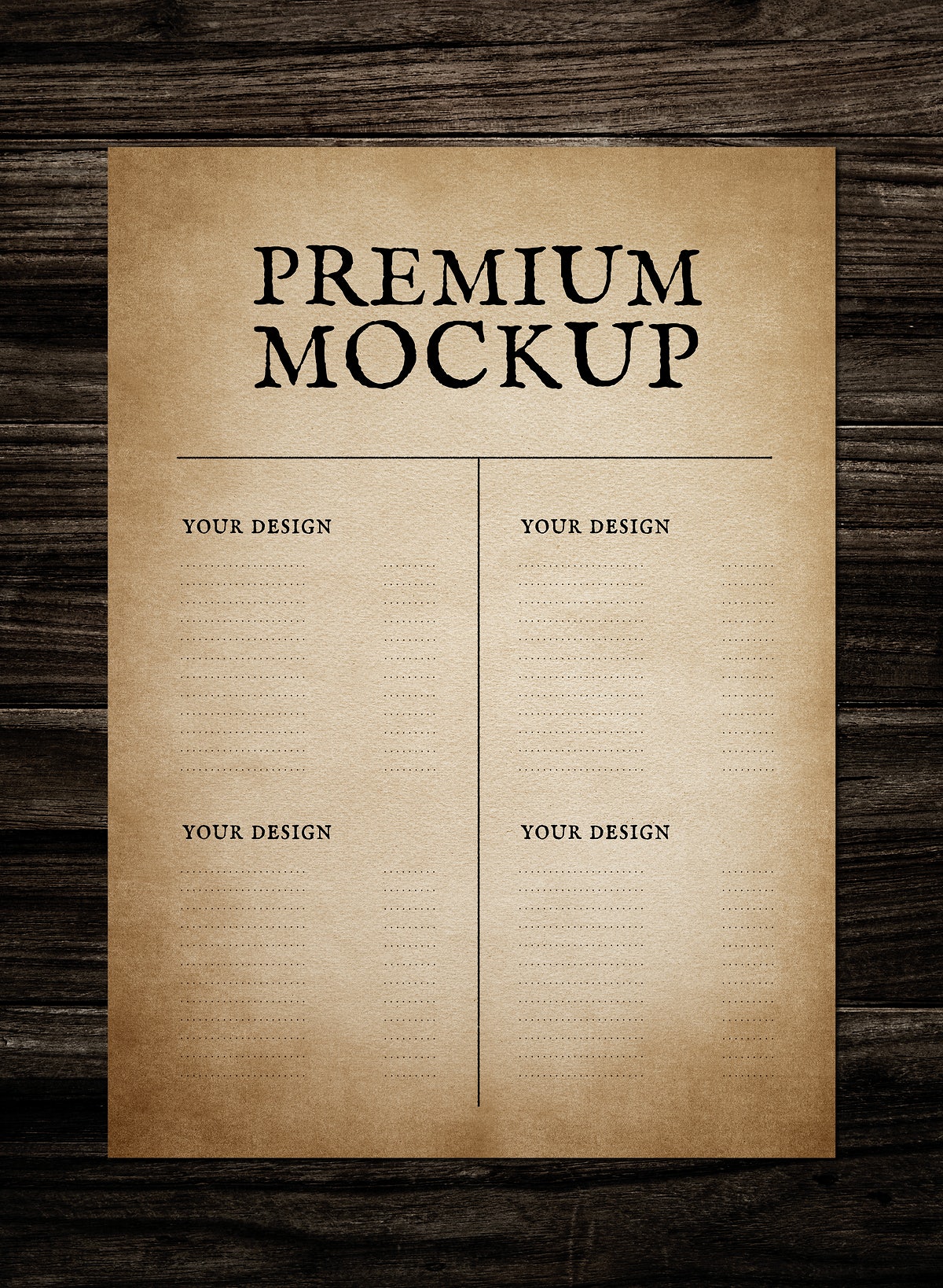 Free Vintage Brown Paper Textured Mockup