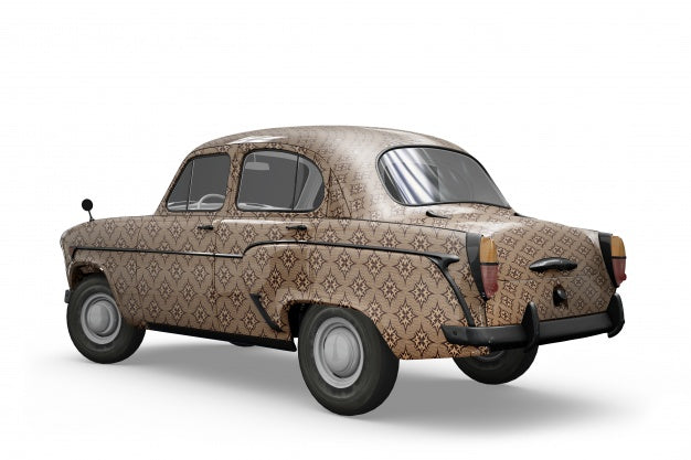 Free Vintage Car Mockup Psd