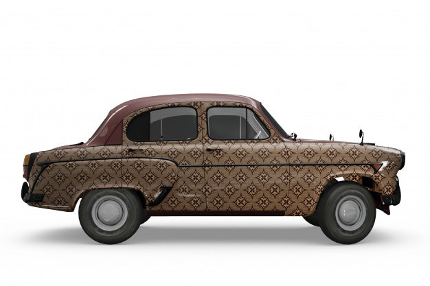 Free Vintage Car Mockup Psd
