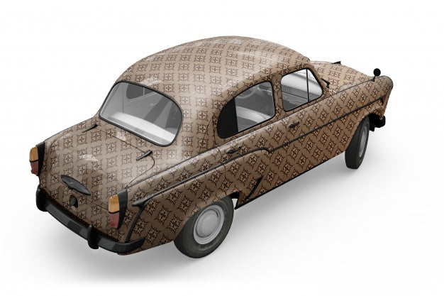 Free Vintage Car Mockup Psd