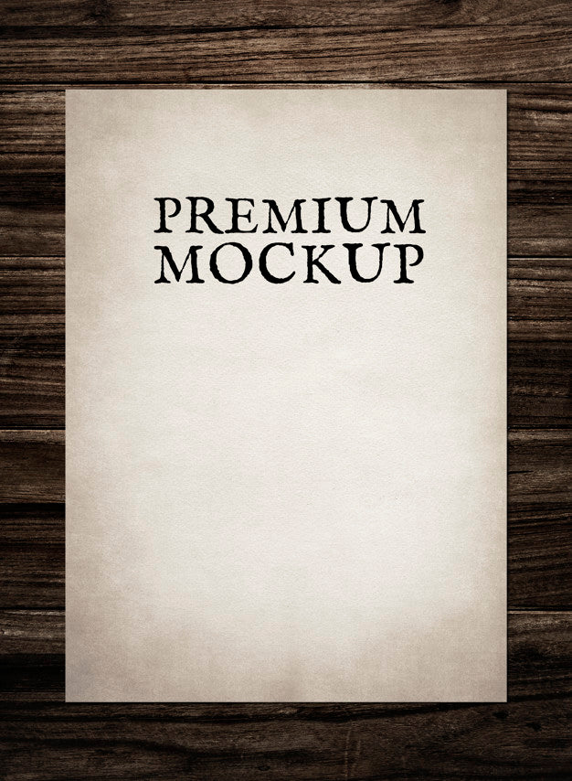 Free Vintage Paper Mockup Illustration Psd