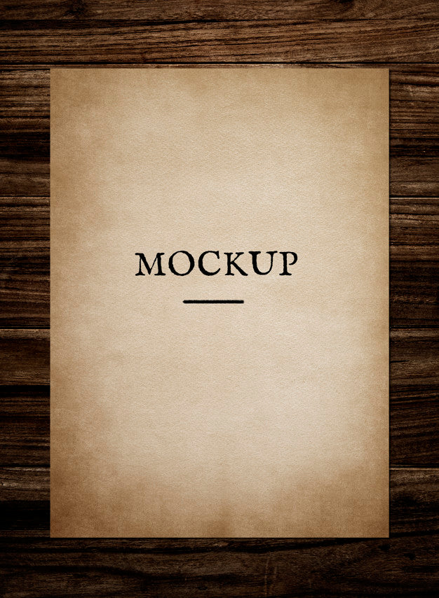 Free Vintage Paper Mockup Illustration Psd