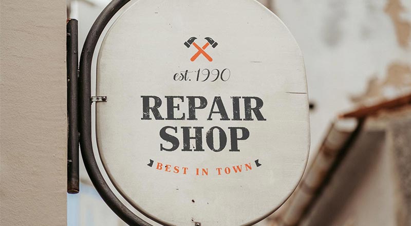 Free Vintage Round Signage Mockup Psd