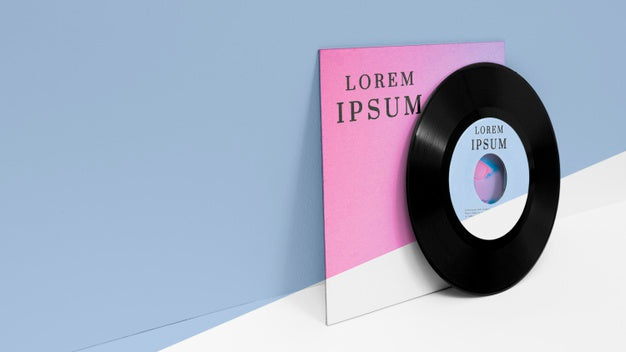 Free Vinyl Records Mock-Up Arrangement Psd
