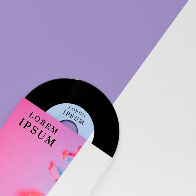 Free Vinyl Records Mock-Up Assortment Psd