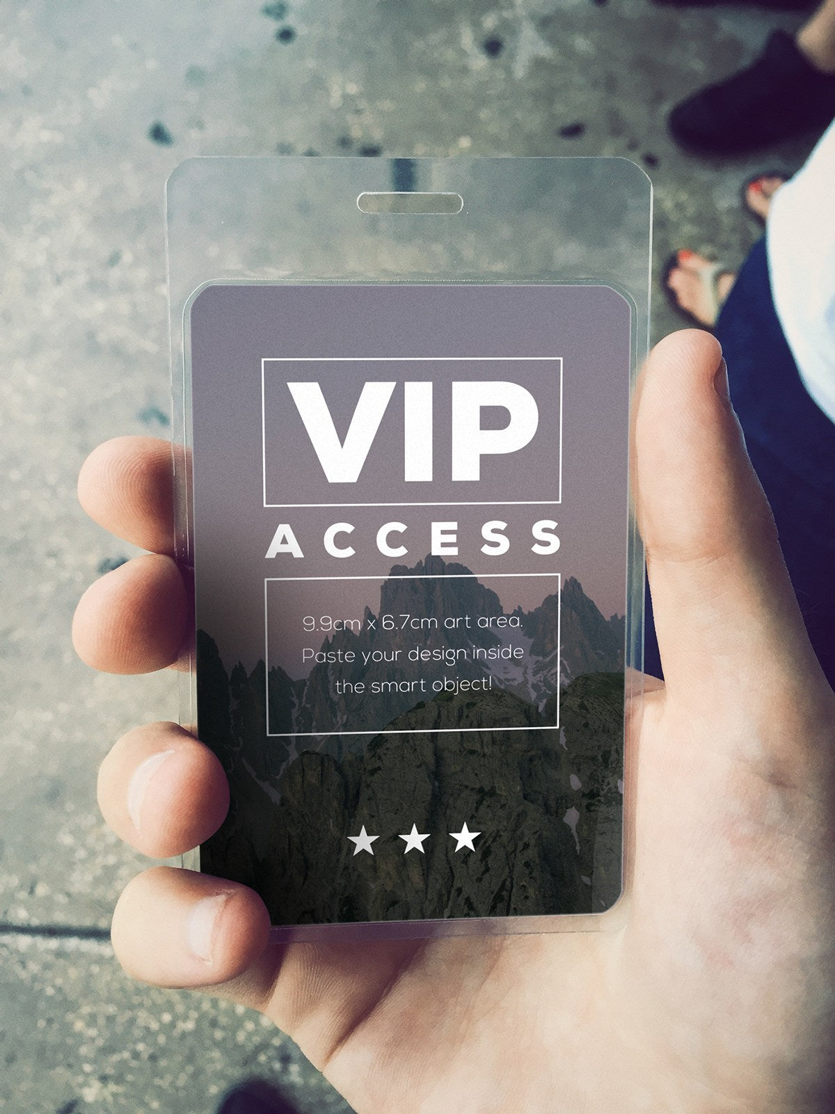 Free Vip Event Pass Mockup