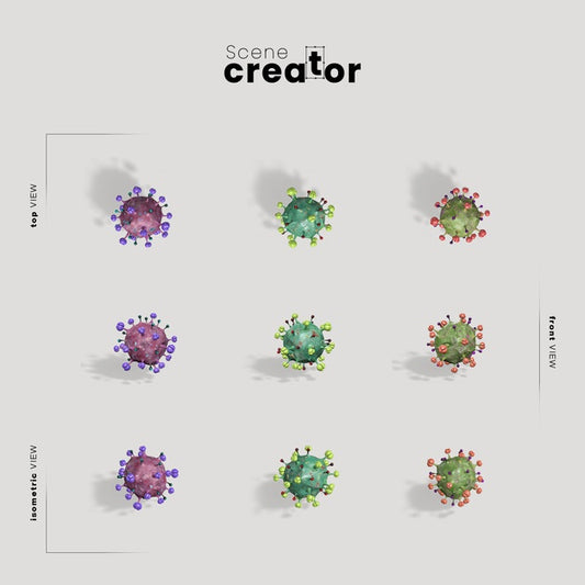 Free Viral Bacteria Scene Creator Mock-Up Psd