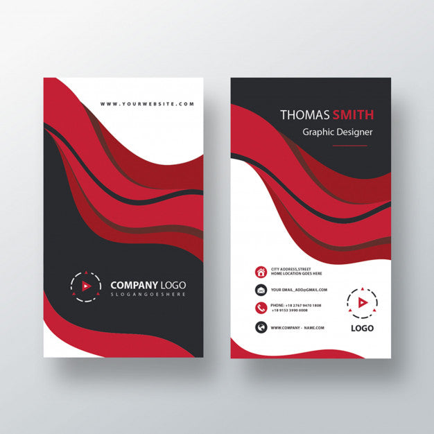 Free Visit Card Template Vertical Design Psd