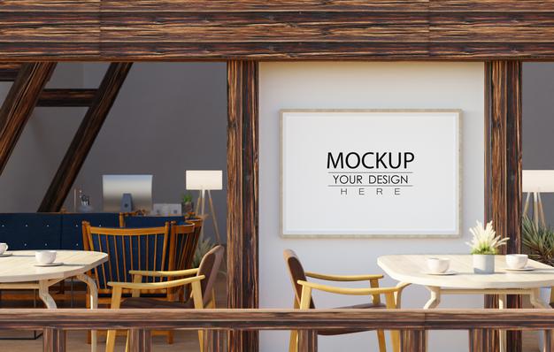 Free Wall Art Mockup, Canvas Frame In Living Room Psd