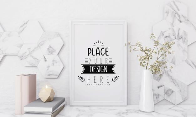 Free Wall Art Or Picture Frame In Living Room Mockup Psd