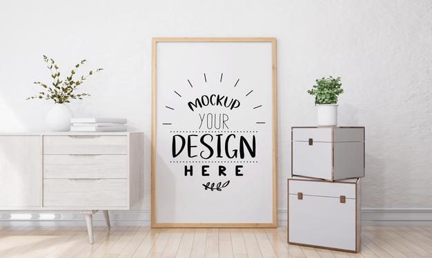 Free Wall Art Or Picture Frame In Living Room Mockup Psd