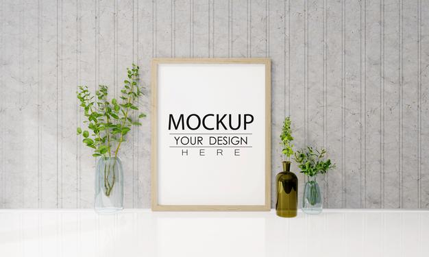 Free Wall Art Or Picture Frame In Living Room Mockup Psd