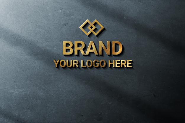 Free Wall Logo Mockup Psd