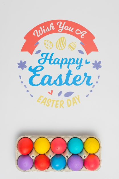 Free Wall Mockup Easter Concept Psd