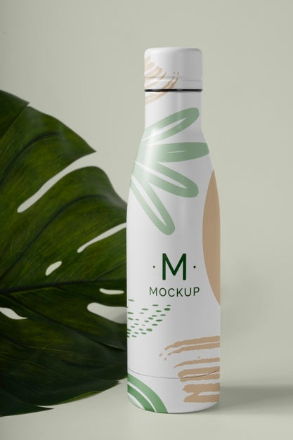 Free Water Drop Bottle Mockup Design Psd