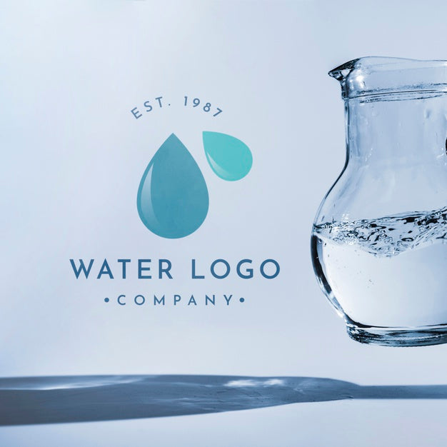 Free Water Logo Mockup On Copyspace Psd