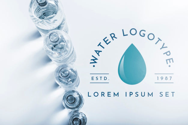 Free Water Logo Mockup On Copyspace Psd