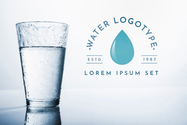 Free Water Logo Mockup On Copyspace Psd