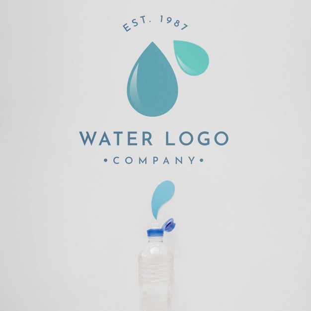 Free Water Logo Mockup On Copyspace Psd