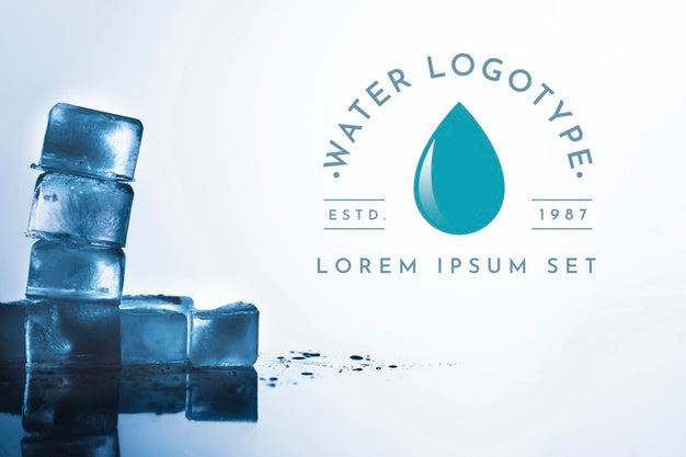 Free Water Logo Mockup On Copyspace Psd