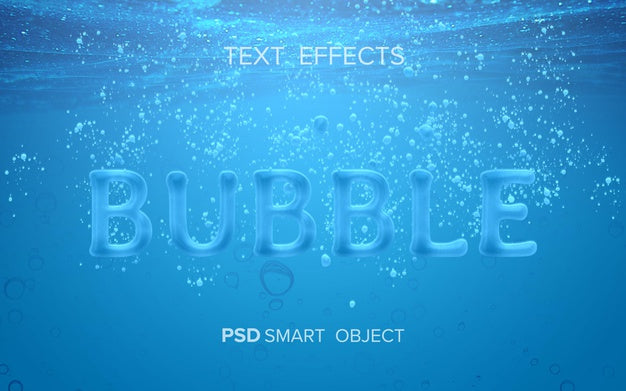 Free Water Text Effect Mock-Up Psd