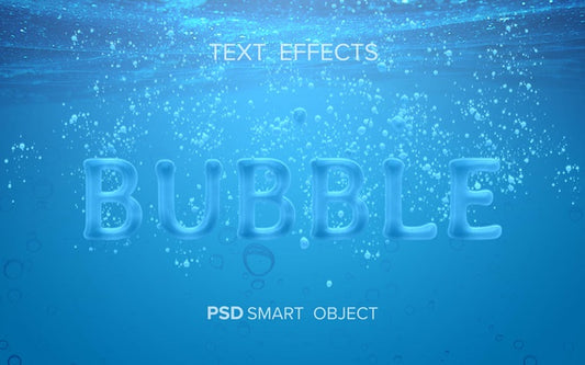 Free Water Text Effect Mock-Up Psd