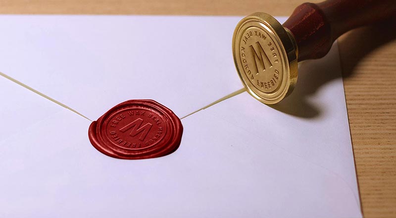 Free Wax Seal Stamp Mockup Psd