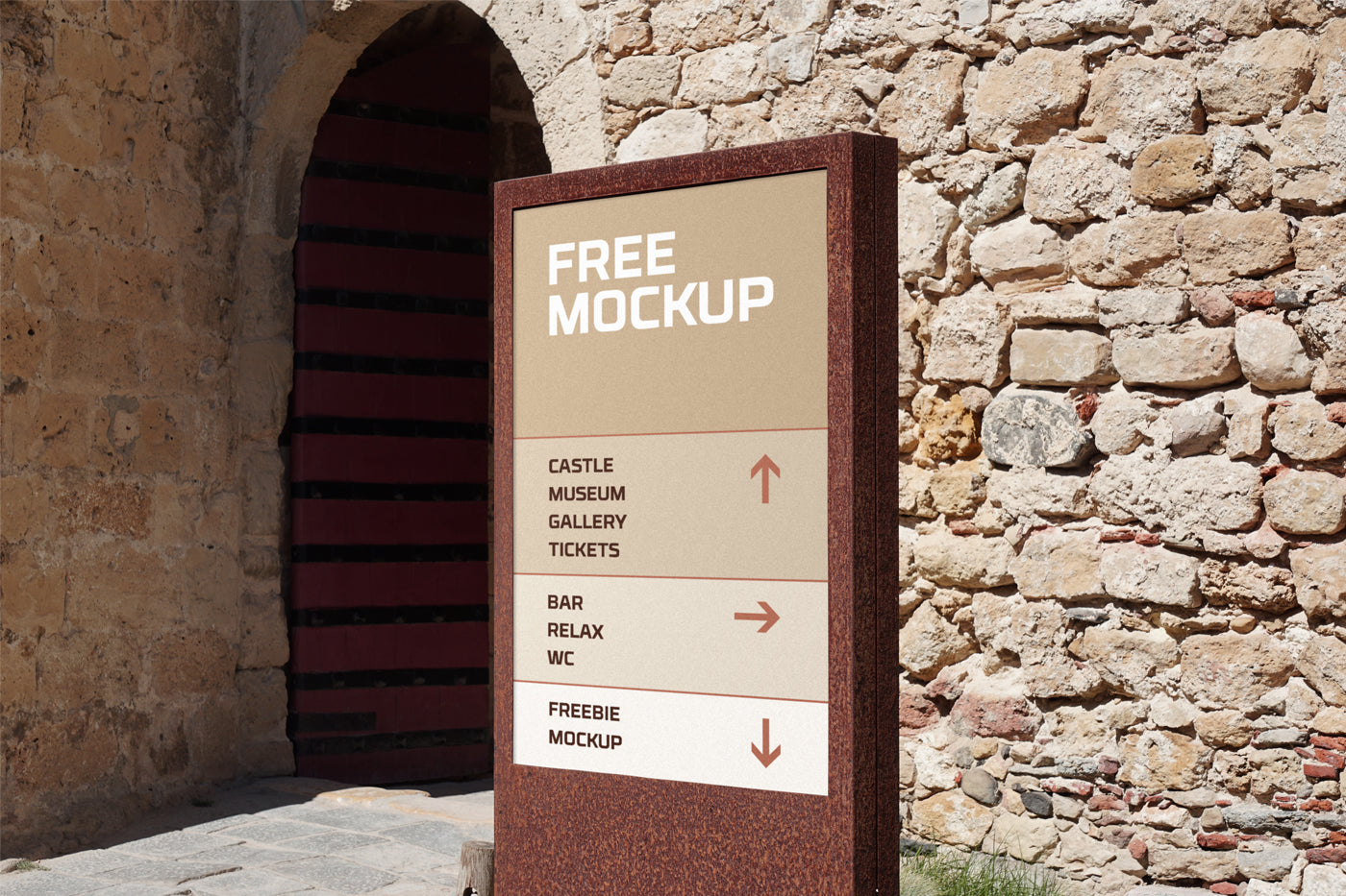 Free Wayfinding Sign Mockup