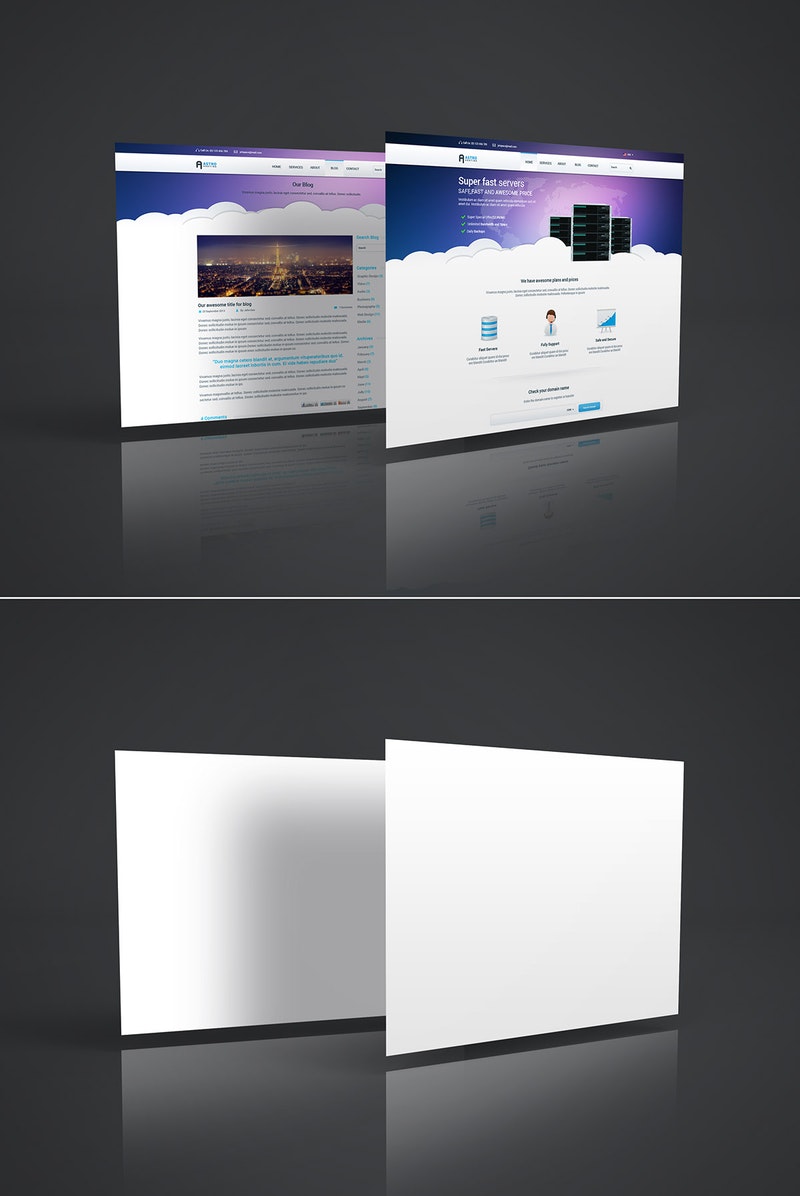 Free Web Page Psd Mockup