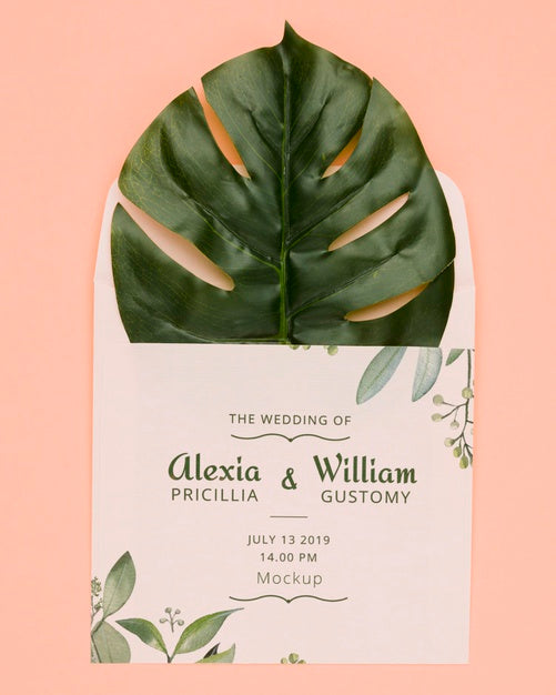 Free Wedding Invitation Concept Mock-Up Psd